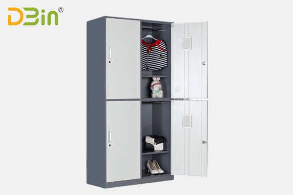 Factory Direct Sale 4 Doors Steel Wardrobe Locker